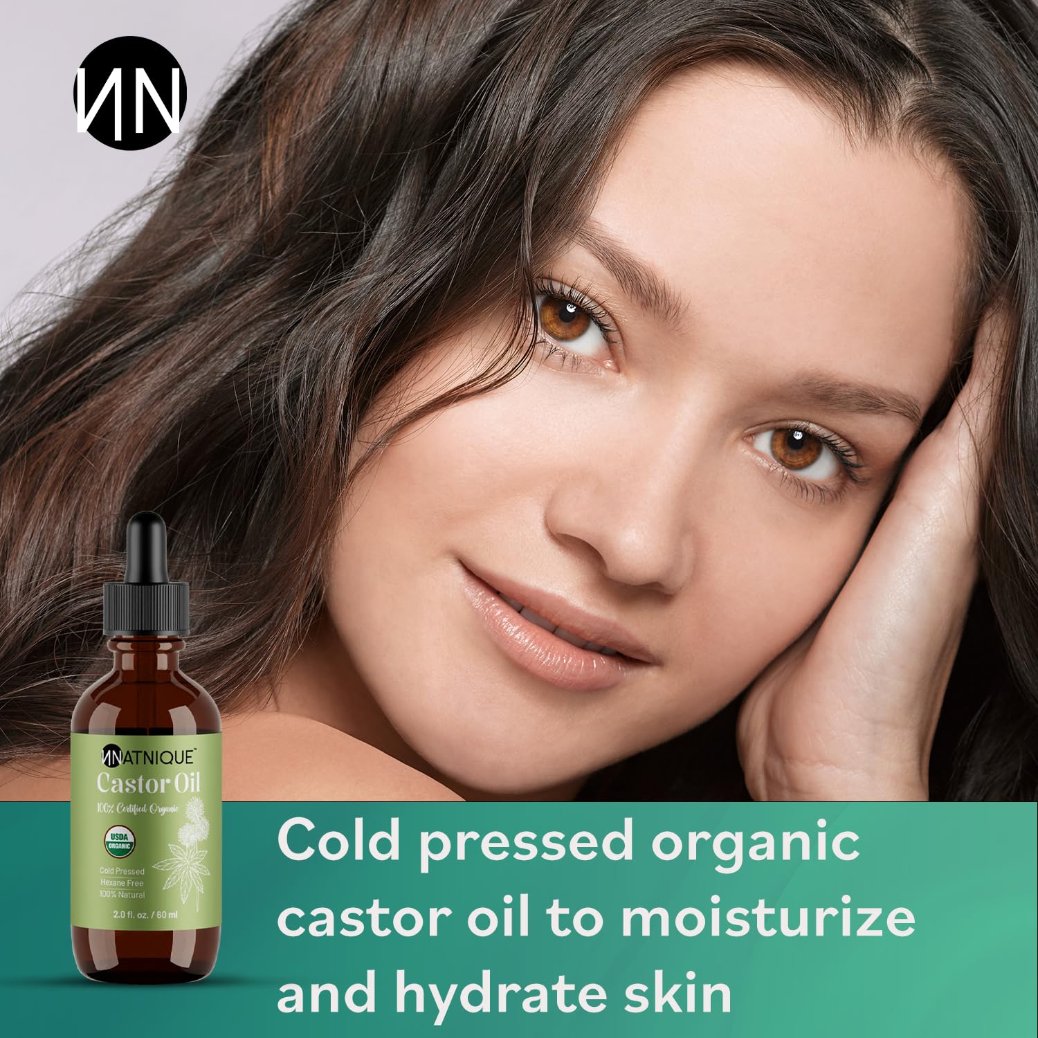 Natnique huile ricin - cheveux secs, hydratation et douceur