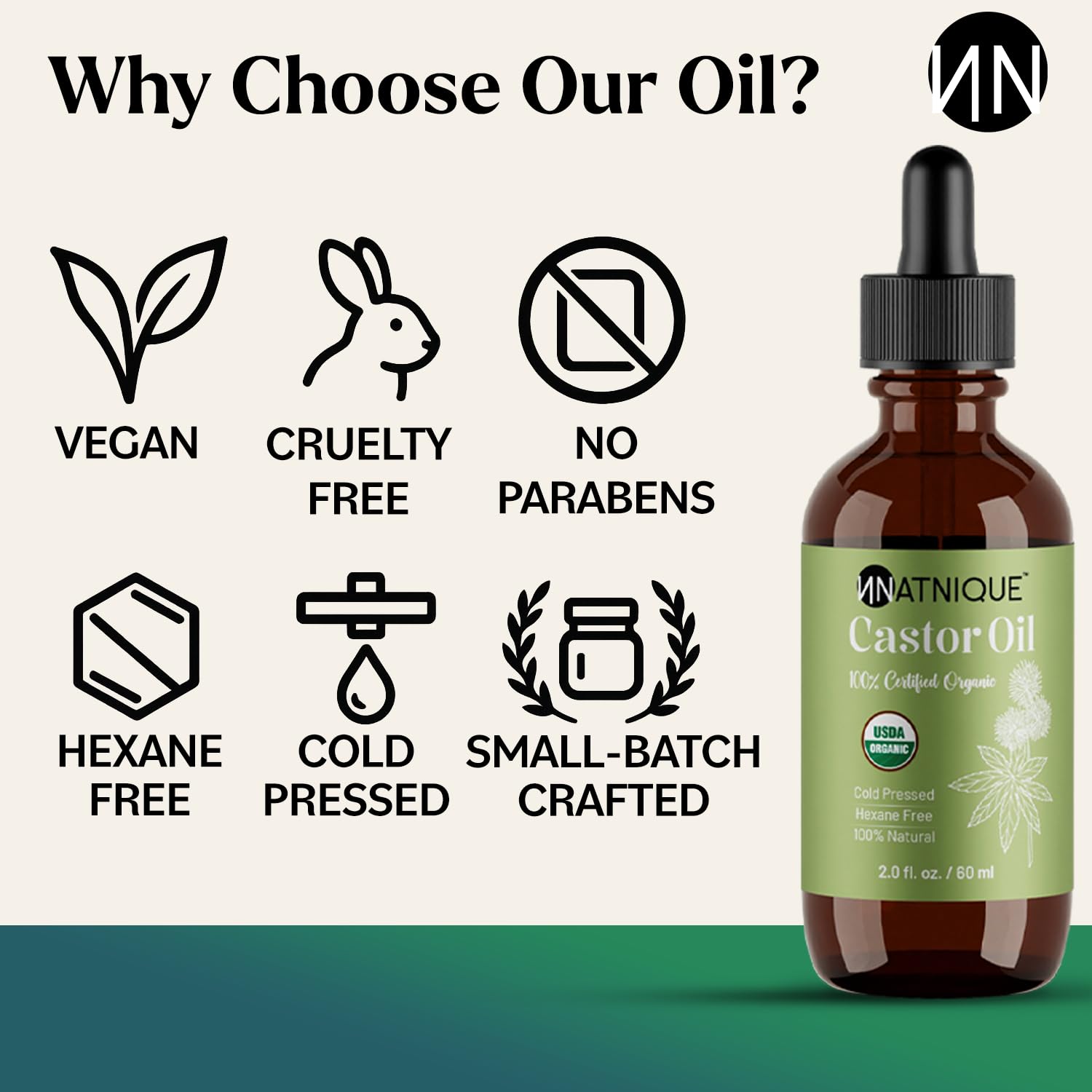 Natnique huile ricin - routine beauté tout-en-un