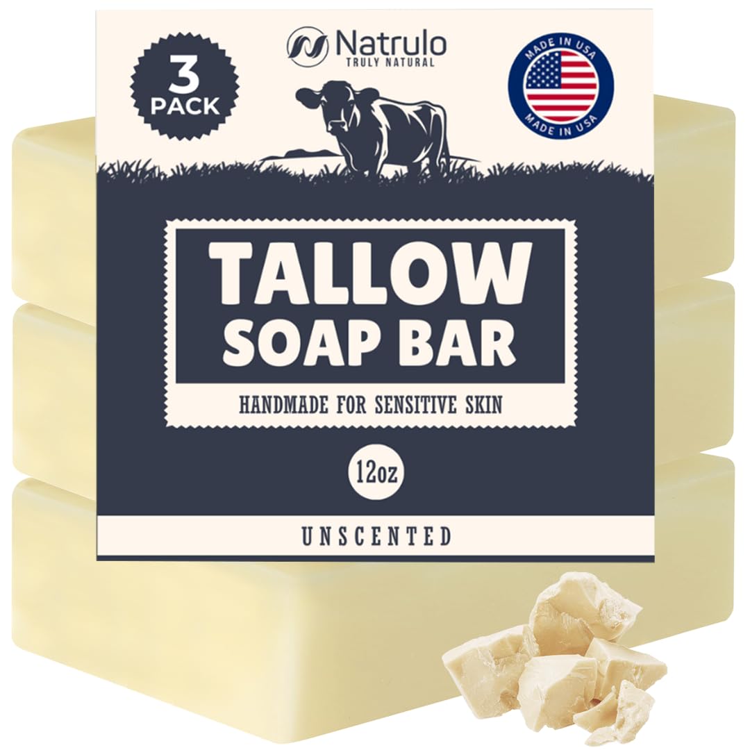 Natrulo savon tallow boeuf naturel – texture riche pour une hydratation durable.