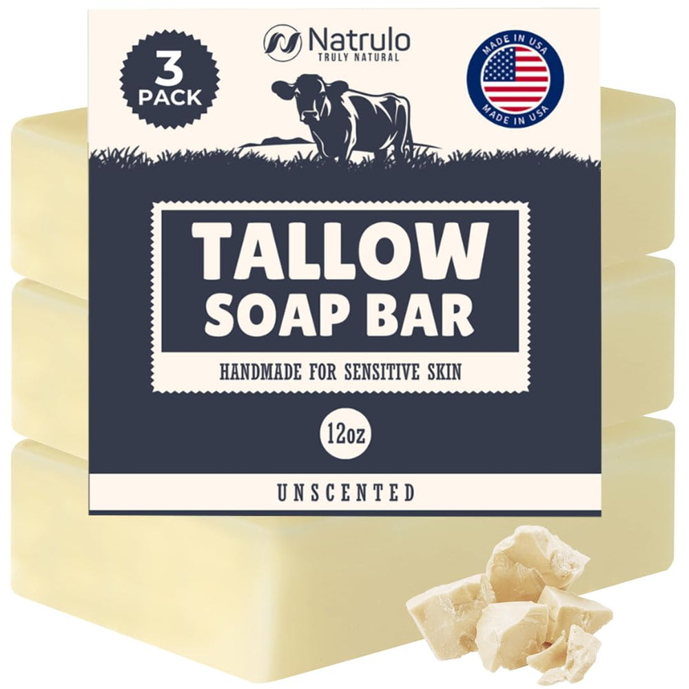 Natrulo savon tallow boeuf naturel – texture riche pour une hydratation durable.