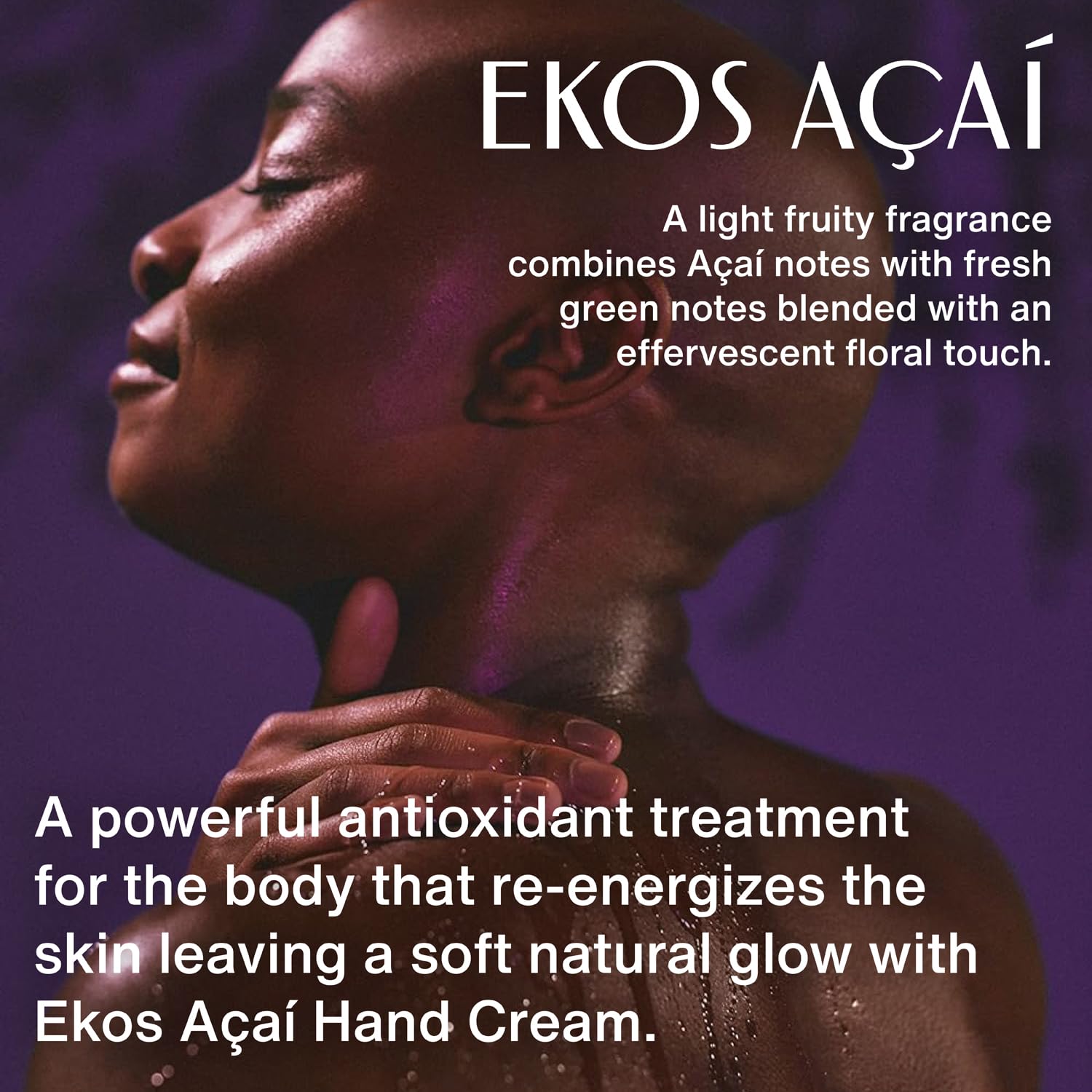 Texture légère de Natura Ekos Açaí Crème Mains, hydratation en profondeur.