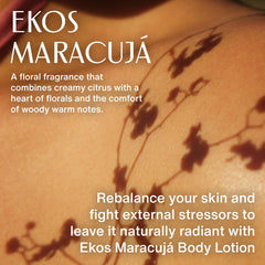 Natura Ekos Lotion au Fruit de la Passion – aperçu des ingrédients bio.
