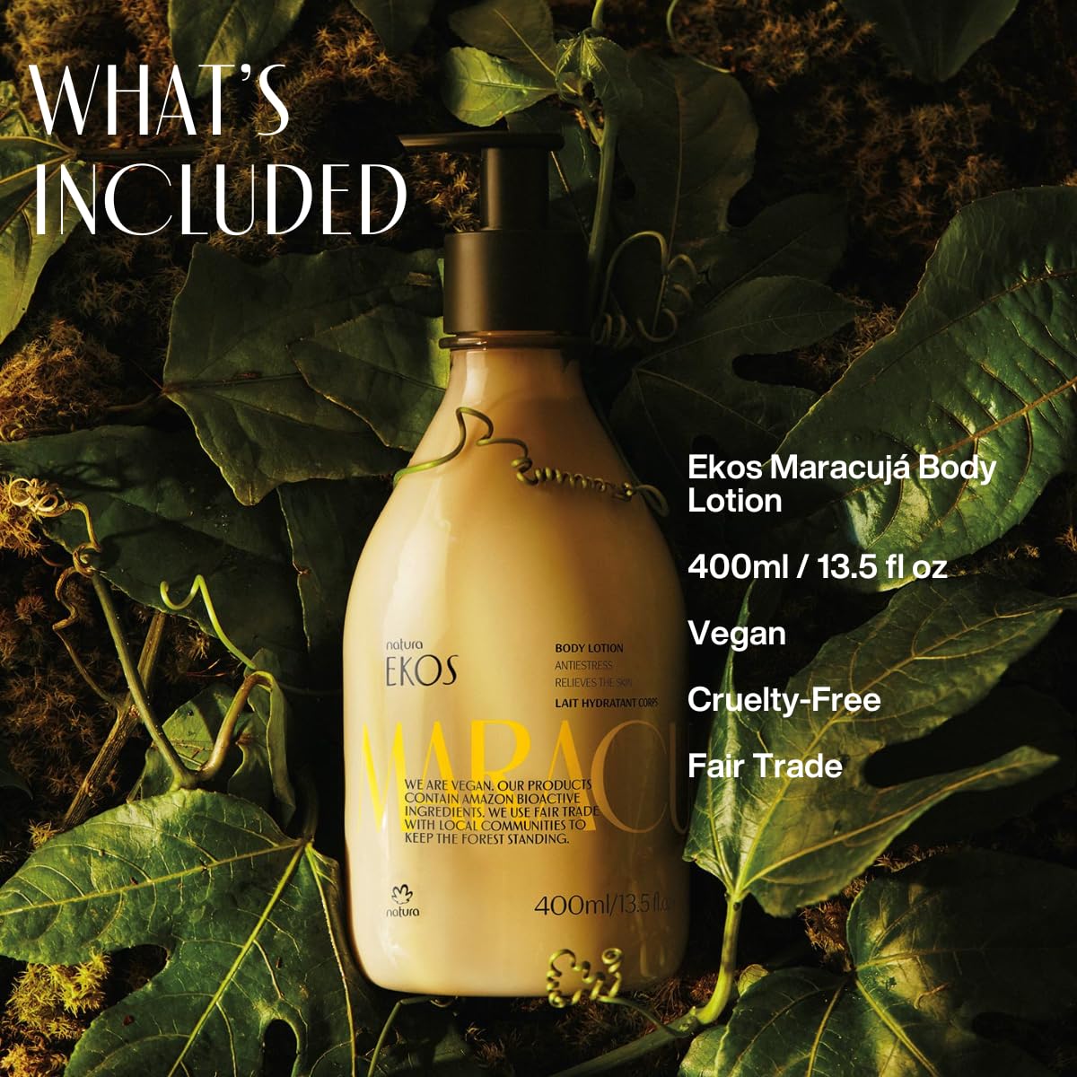 Natura Ekos Lotion au Fruit de la Passion – application mains pour hydratation rapide.