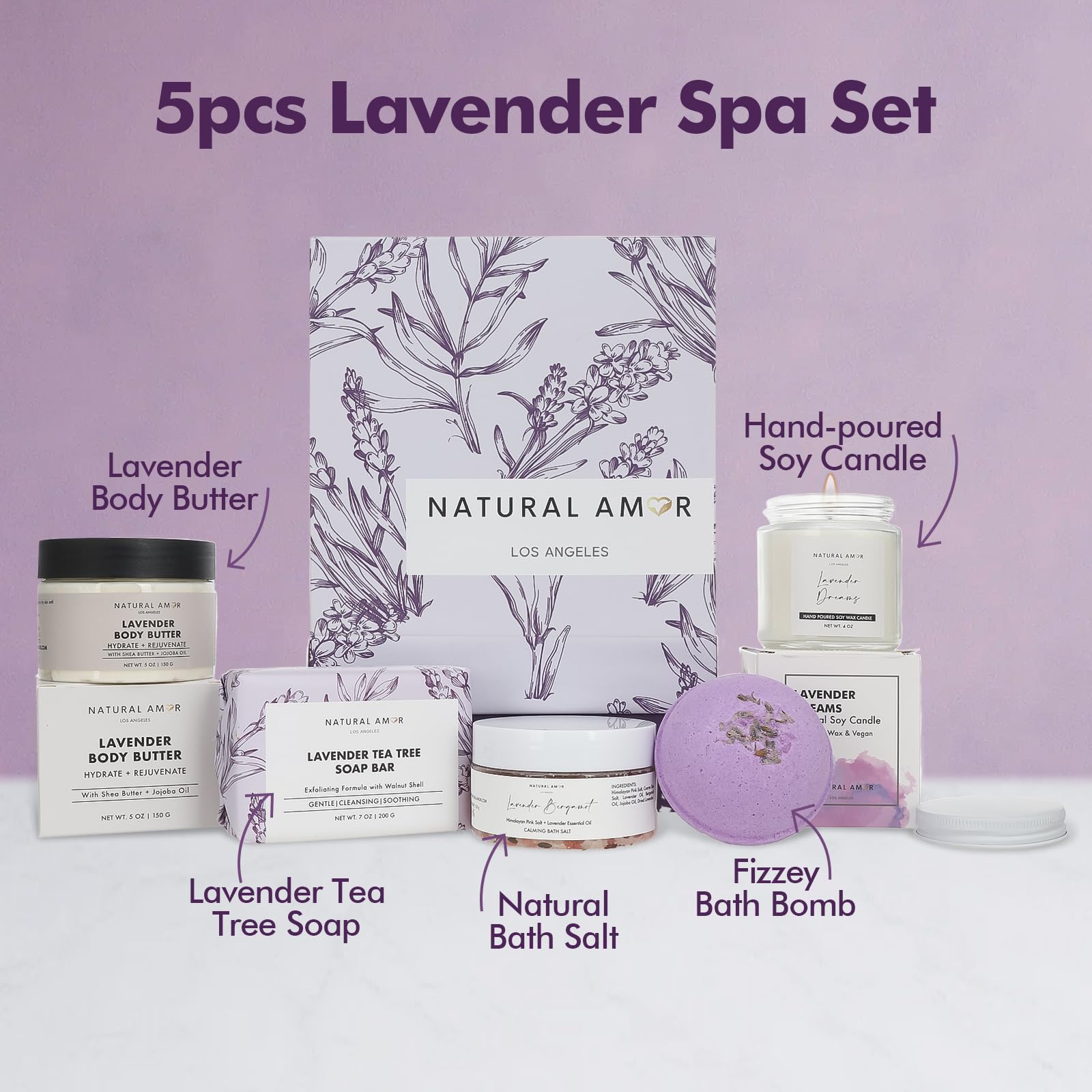 Natural Amor Los Angeles Lavande Beurre corporel — hydratation douce pour la peau