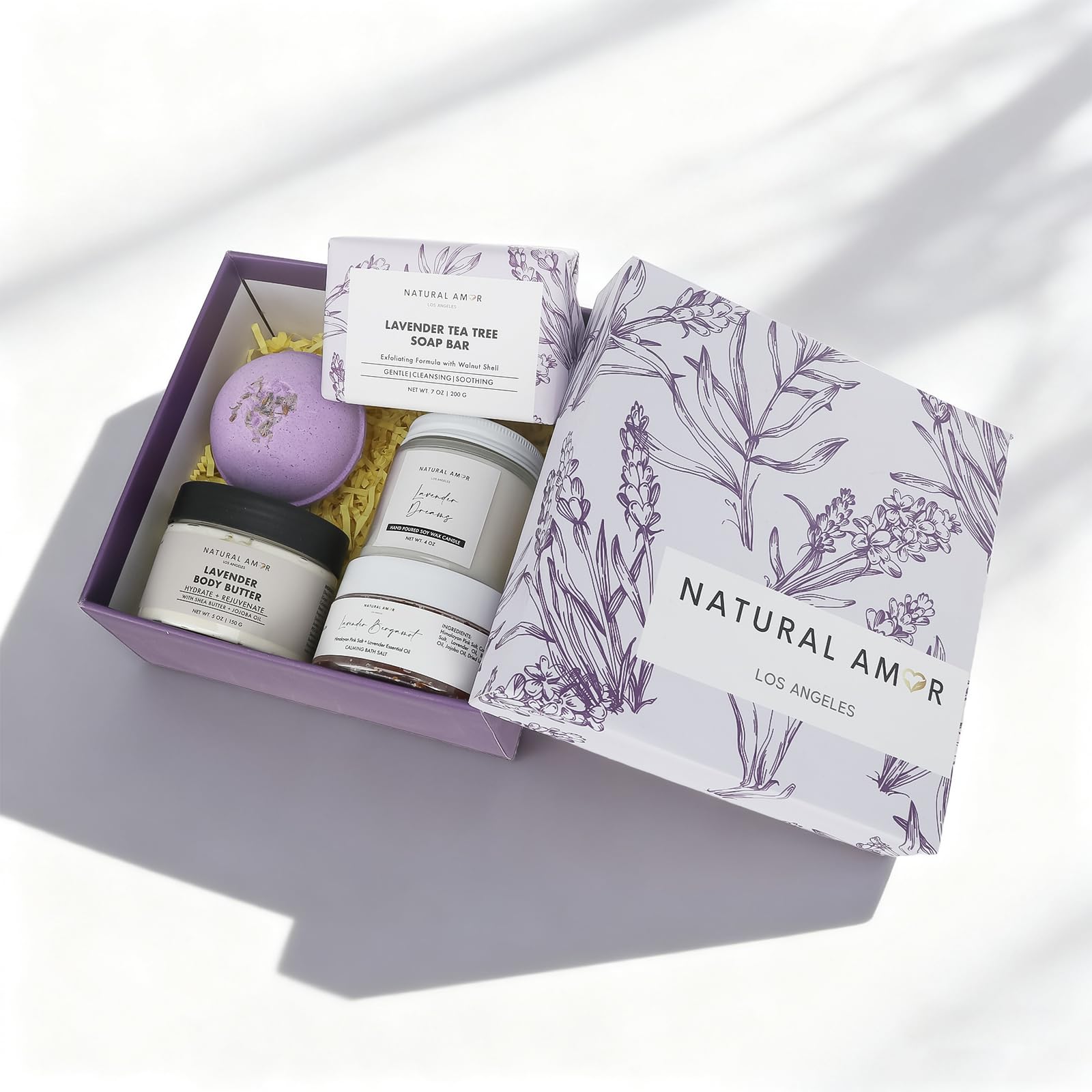 Natural Amor Los Angeles Lavande Savon triple-moulé — soin quotidien nourrissant