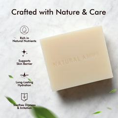 Natural Amor Los Angeles coconut and olive oils support barrier hydration.