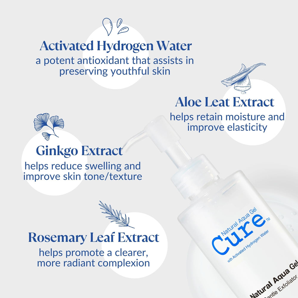 Texture gel légère du Natural Aqua Gel Cure pour une utilisation agréable.