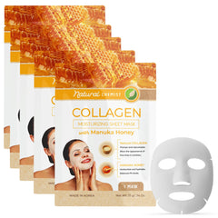 Natural Chemist masque nappe collagène et Manuka pour hydratation intense et peau lumineuse