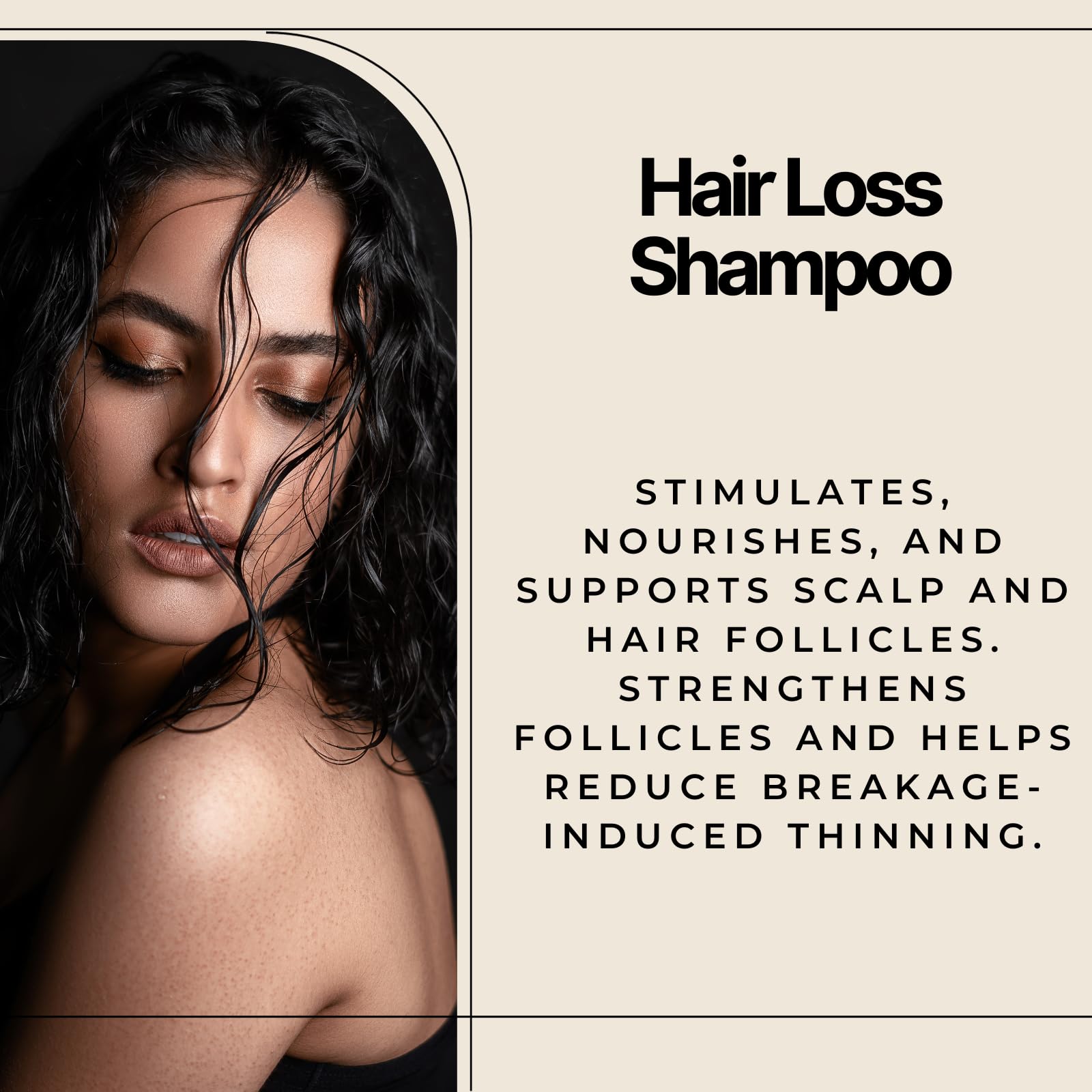 Natural Curves Ebony Shampoo – sans sulfates et vegan, doux pour cuirs chevelus sensibles.