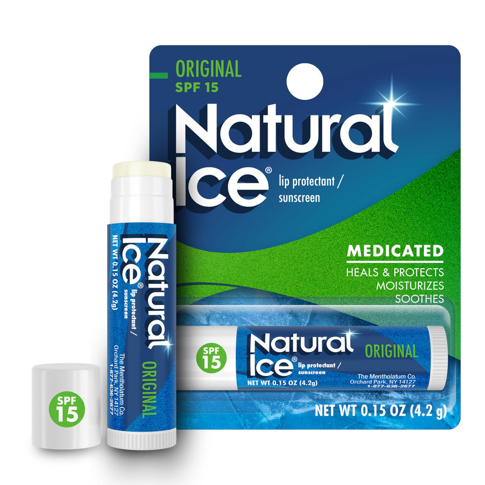 Natural Ice Baume Lèvres Original: hydratation intense pour lèvres sèches.