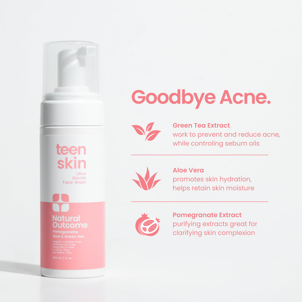 Natural Outcome nettoyant visage, application facile, mousse qui s’étale rapidement.