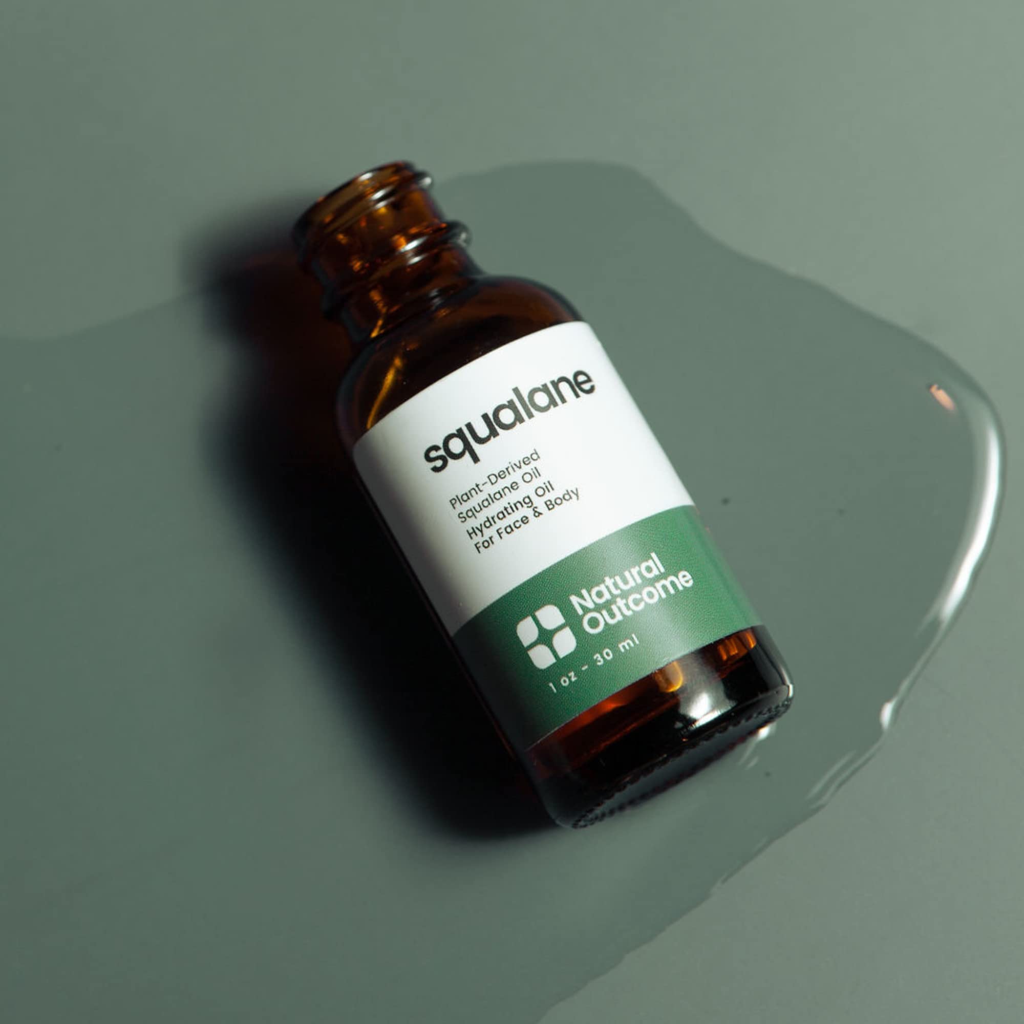Natural Outcome Pure Squalane Oil for hair helps restore shine and manageability.