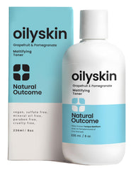 Natural Outcome tonique visage en flacon purifiant pour peau grasse et pores resserrés.