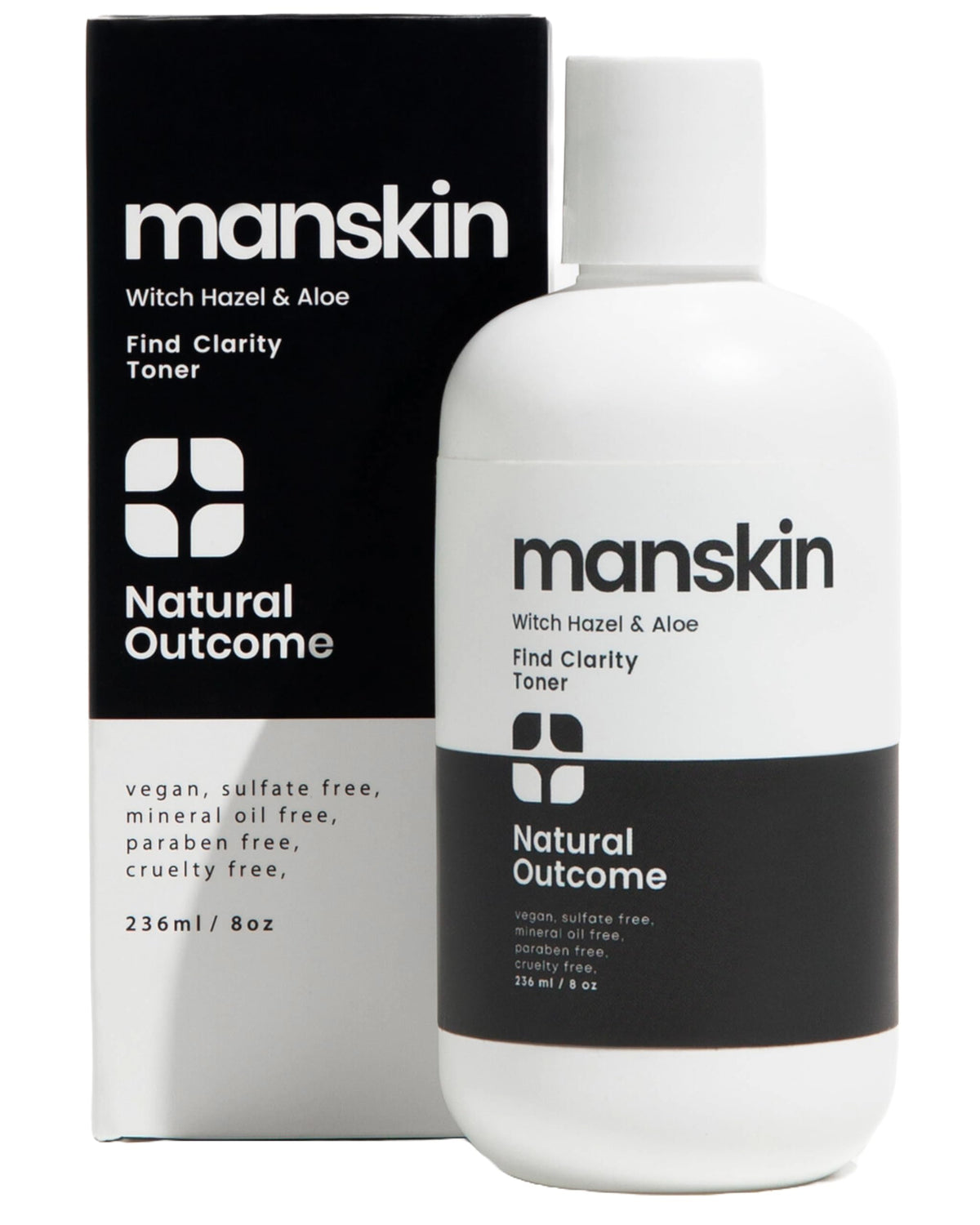 Natural Outcome tonique visage homme – bouteille pour hydratation et clarté du teint.