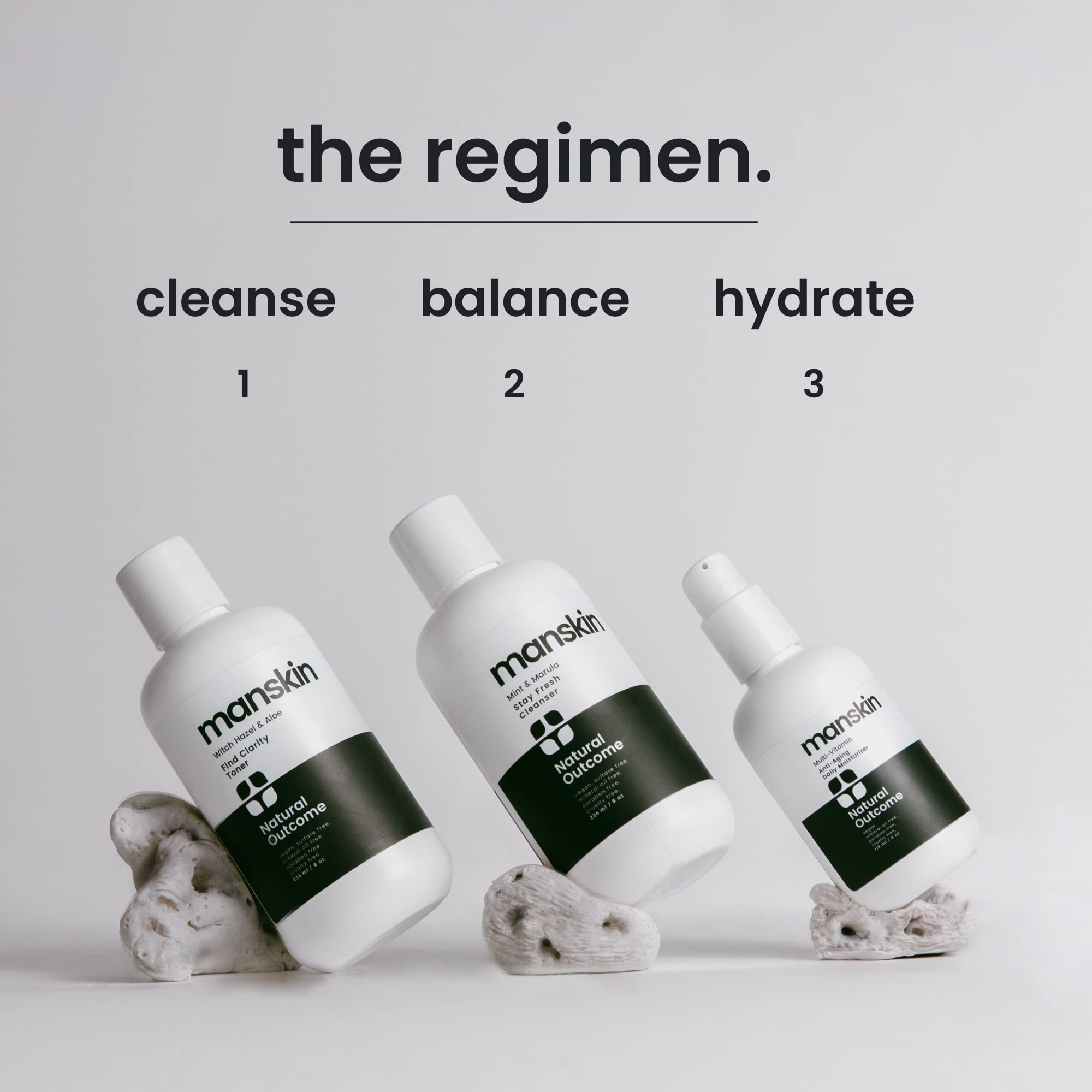 Natural Outcome tonique visage homme – concombre rafraîchissant à l’application.
