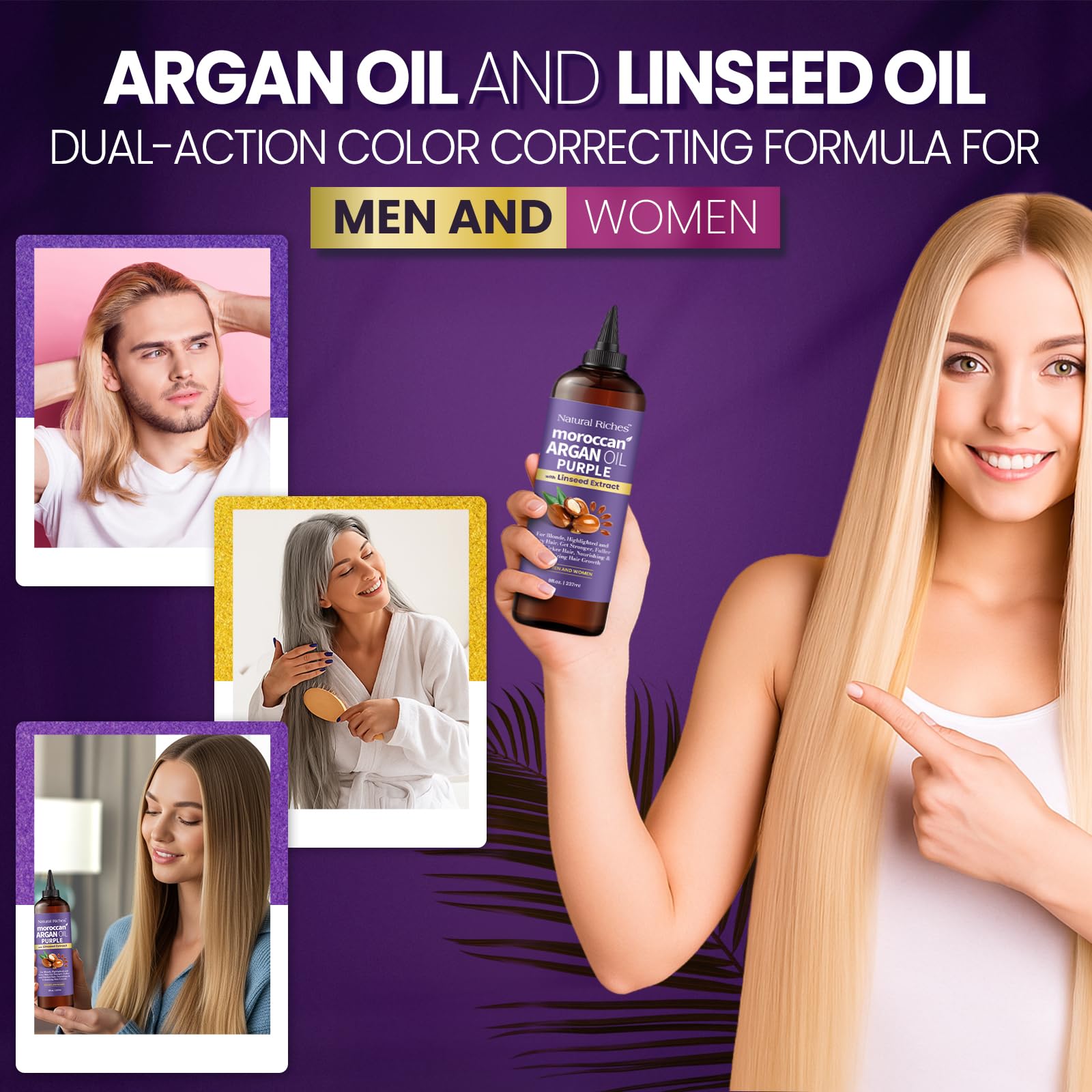 Natural Riches cheveux blonds et argentés utilisation sans rinçage