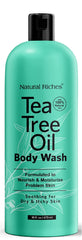 Natural Riches gel douche arbre à thé — bouteille prête pour usage quotidien et fraîcheur durable