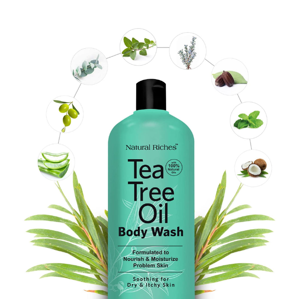 Natural Riches gel douche arbre à thé — essences botaniques pour peau équilibrée et fraîcheur