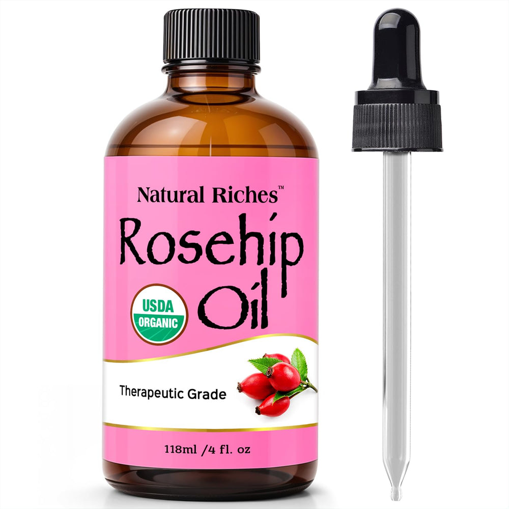 Natural Riches huile de rose musquée en flacon — hydratation légère et rapide.