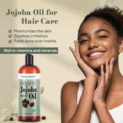 Natural Riches Jojoba Oil on the face provides light moisture without greasiness.