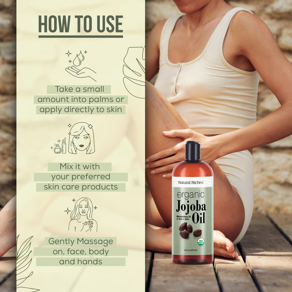 Natural Riches Jojoba Oil for nails softens cuticles and nurtures natural shine.