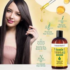 Natural Riches Vitamin E Oil on face, promoting a smooth daily routine.