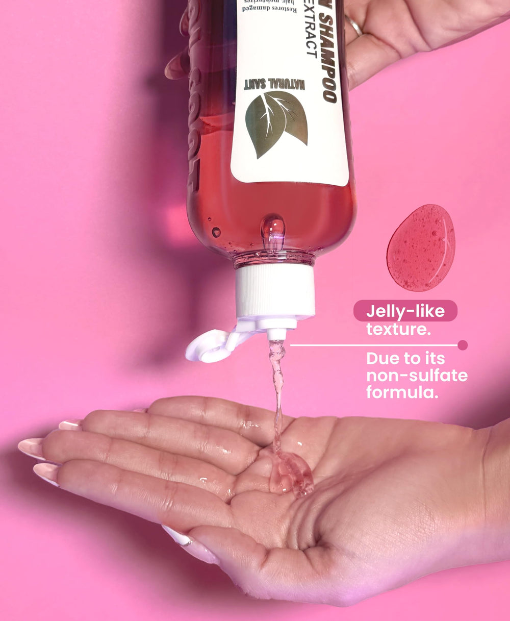 Natural sant DuoBox oignon keratine etiquette-produit, présentoir clair pour votre routine capillaire.