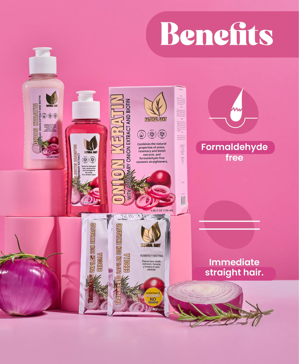 Natural sant DuoBox oignon keratine porosite-cheveux, renforce les fibres et apporte de la brillance.