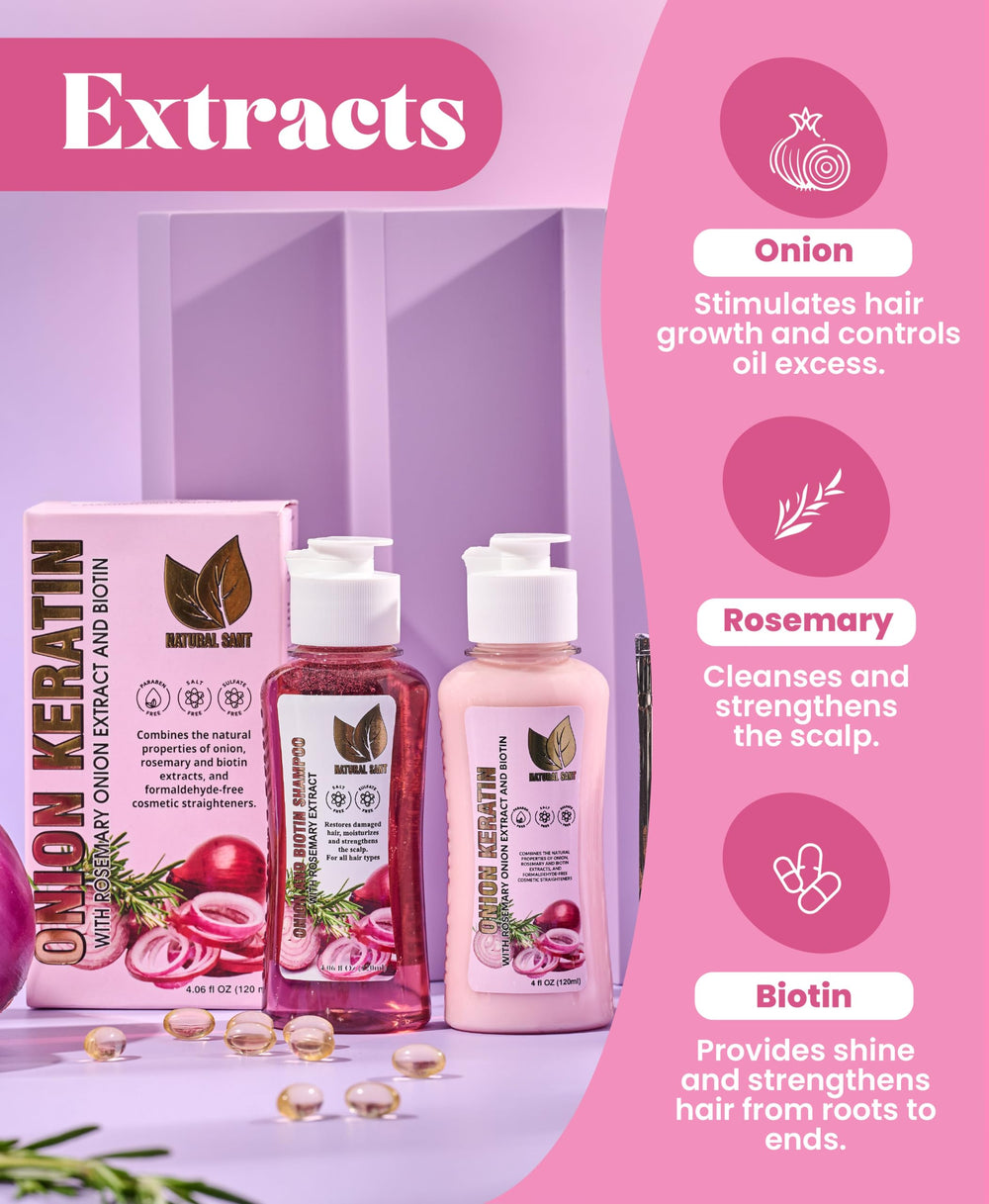 Natural sant DuoBox oignon keratine texture-douce, démêlage facilité et coiffage plus fluide.