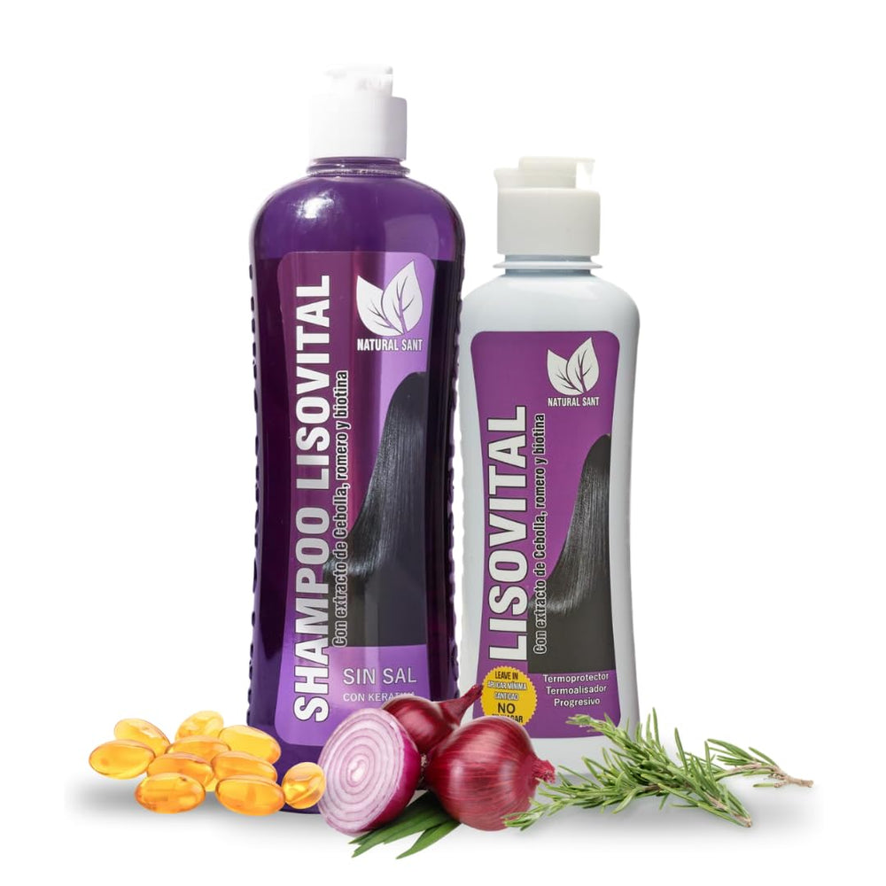 Natural Sant Liso Vital Shampoo bouteille, nettoie en douceur et revitalise les cheveux