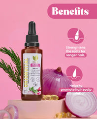 Natural Sant Onionvital Serum label closeup showing ingredients for informed use