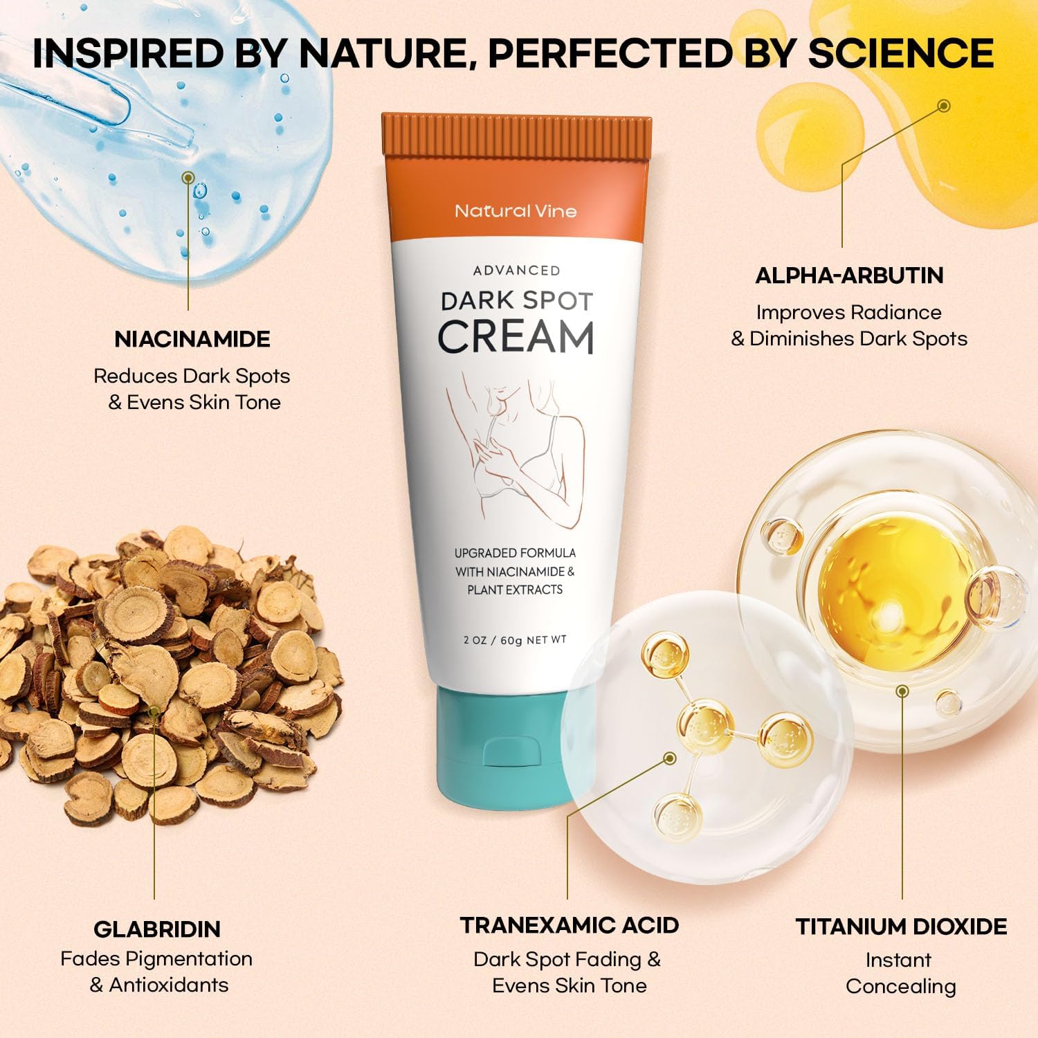 Natural Vine: aperçu après application avec teint plus homogène.