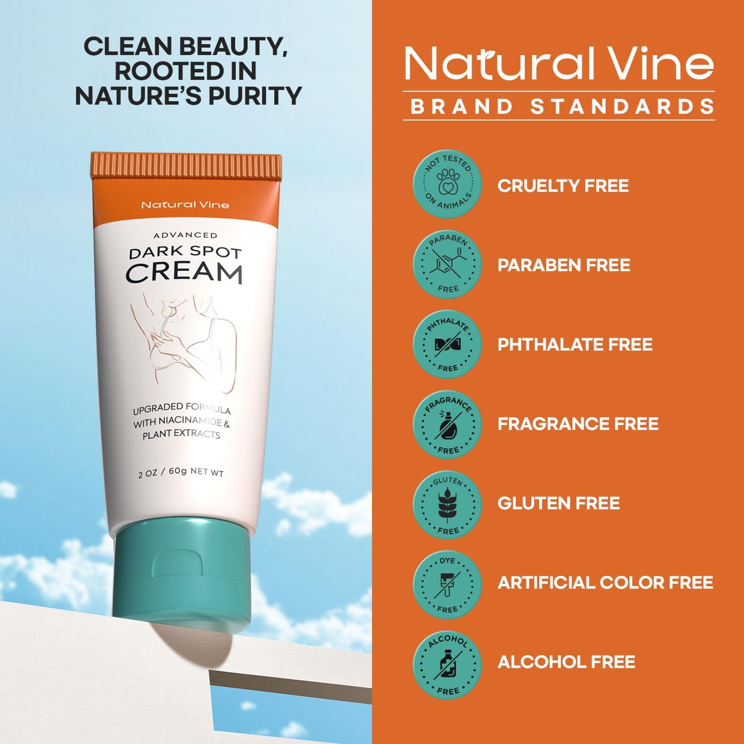 Natural Vine: rituel d’application simple sur le visage.