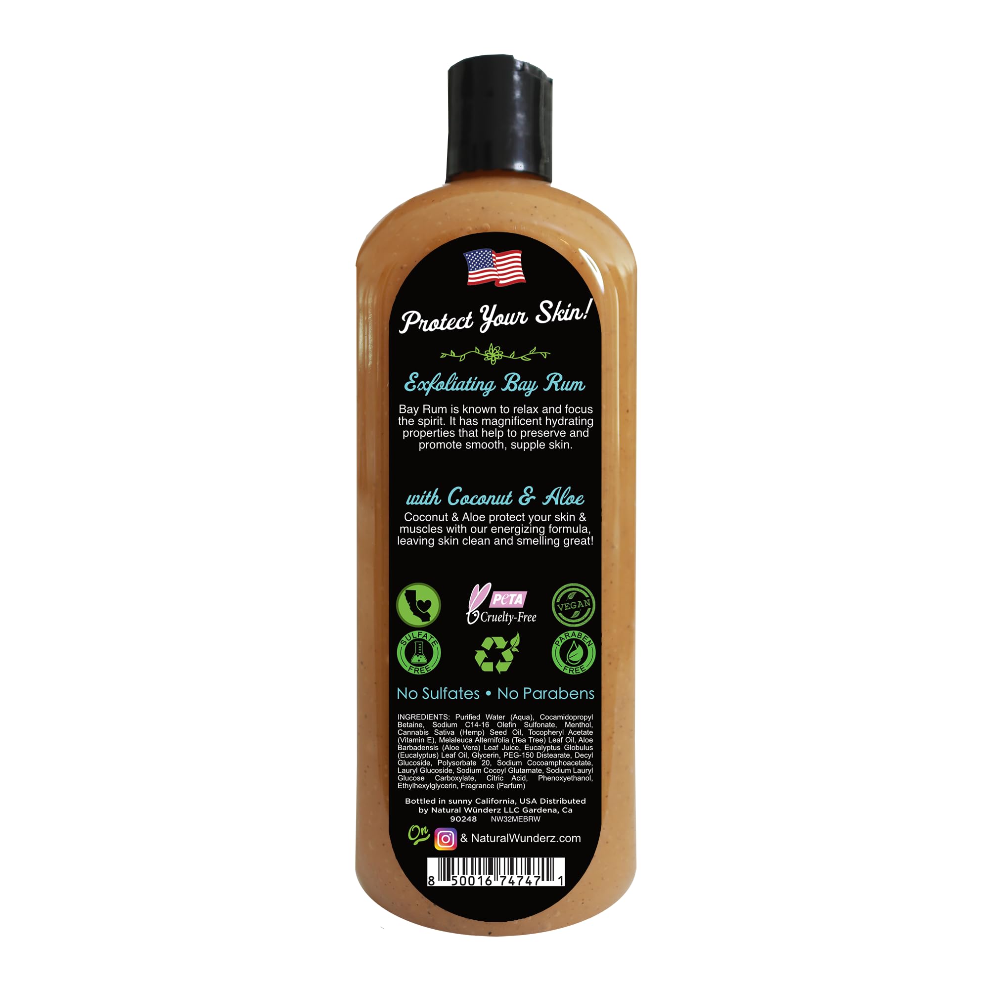 Texture exfoliante douce pour visage et corps Natural Wunderz.