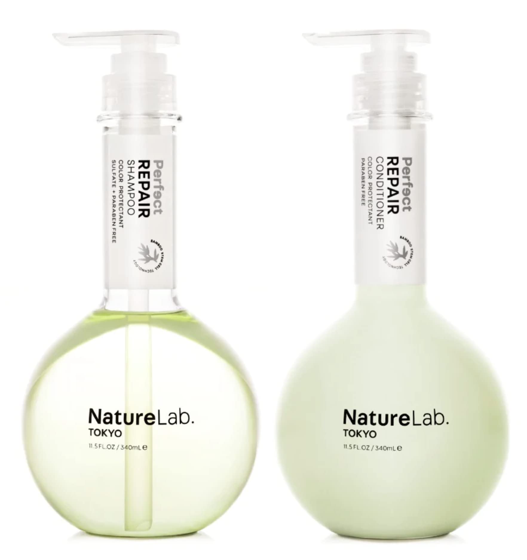 NatureLab.TOKYO Perfect Repair Shampoo flacon : réparateur profond pour cheveux abîmés et colorés.