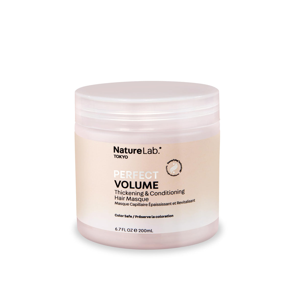 NatureLab.TOKYO Perfect Volume Masque: bouteille élégante, volume léger et douceur durable.