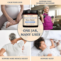 NaturallyMum Beurre Magnésium application massage, mouvements circulaires relaxants