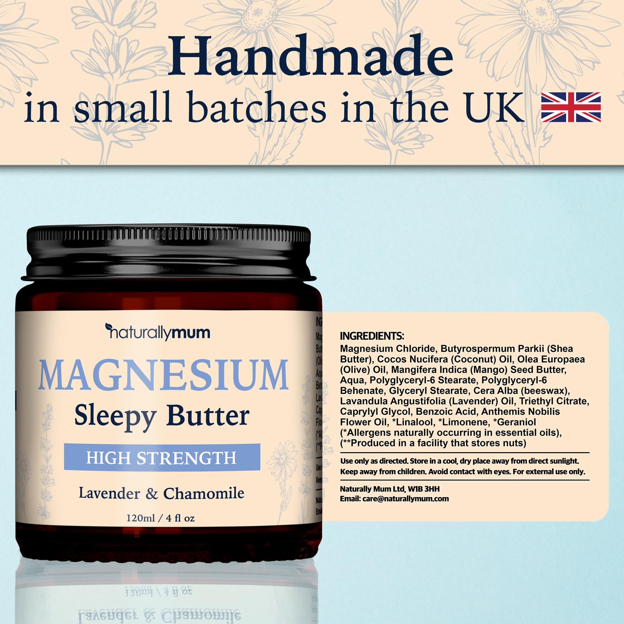 NaturallyMum Beurre Magnésium fabriqué au Royaume‑Uni, livré avec soin