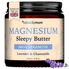 NaturallyMum Beurre Magnésium lavande, texture veloutée pour le rituel sommeil