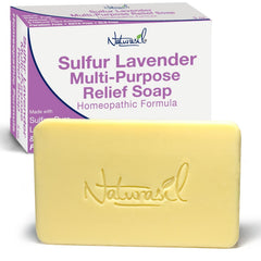 Naturasil savon-barre soufre lavande – aperçu du produit pour peau sensible.