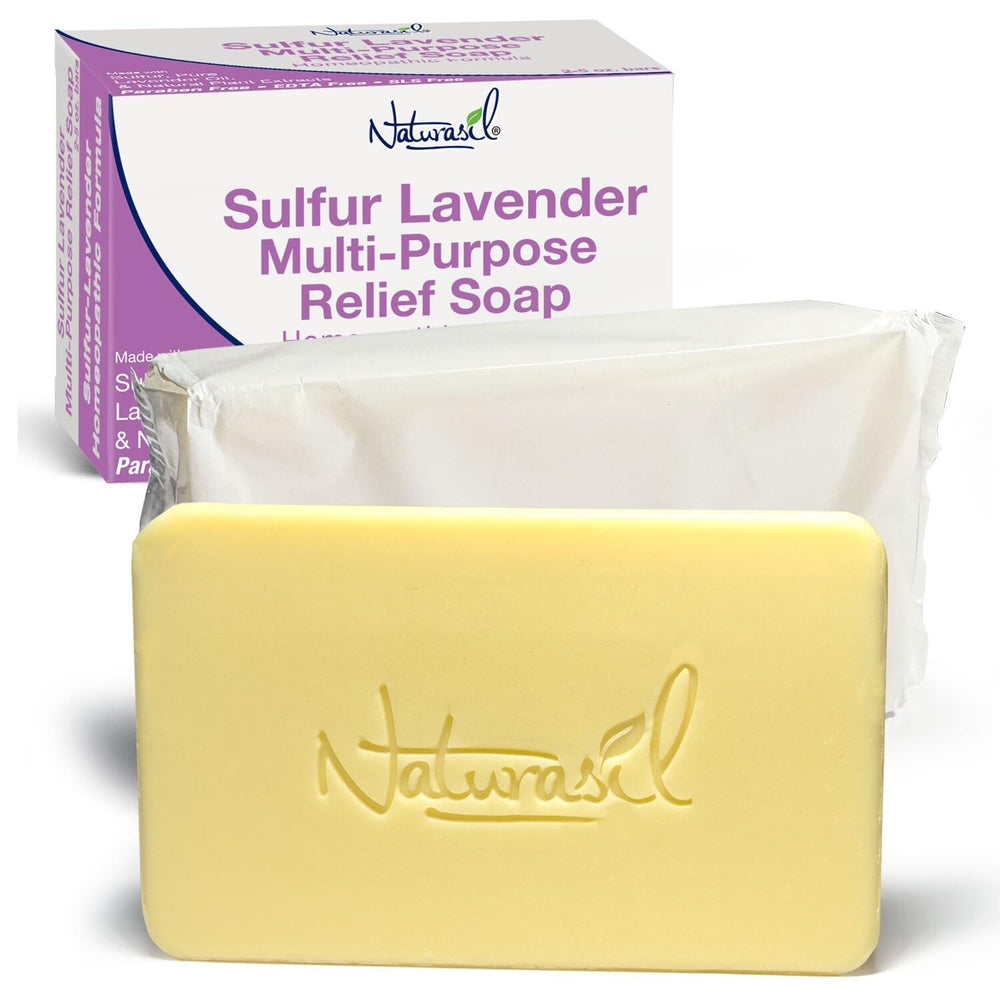 Naturasil Savon au Soufre Lavande – barre proche pour soin visage et corps
