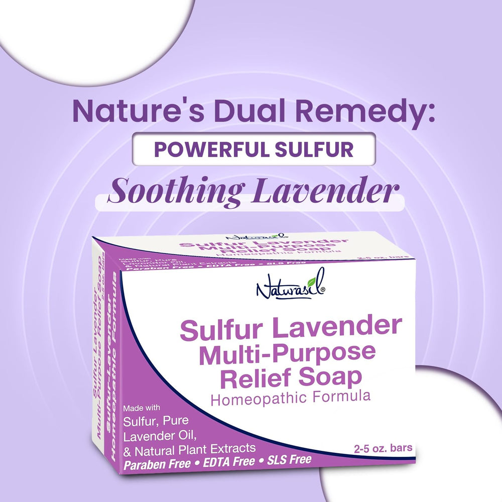 Naturasil Savon au Soufre Lavande – utilisation sous la douche pour tout le corps