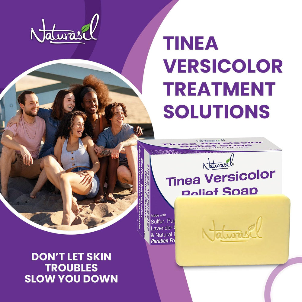 Naturasil Tinea Versicolor Savon barres – sécurité et routine douce pour la peau.