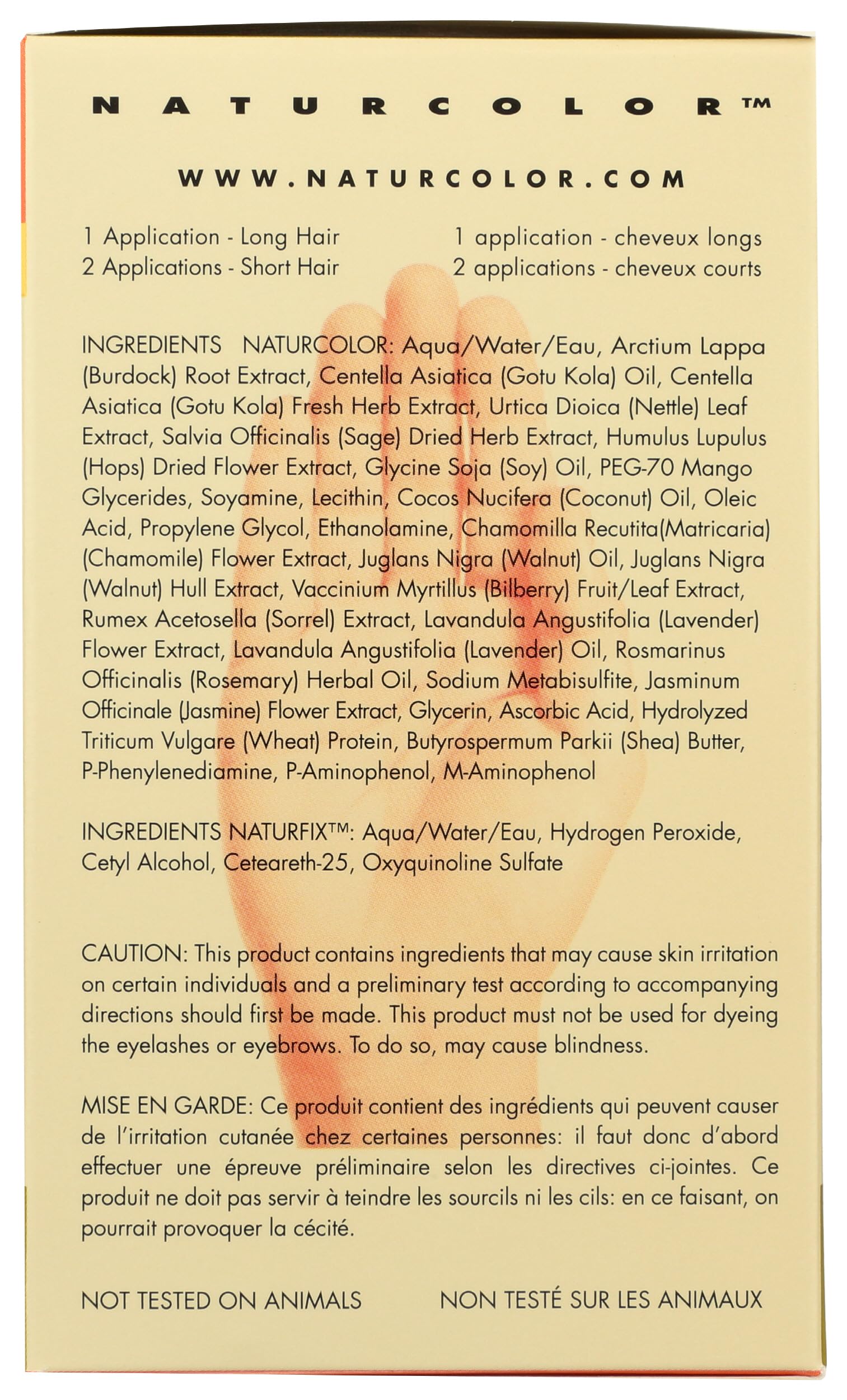 Naturcolor – résultat après coloration avec aspect naturel et lumineux.