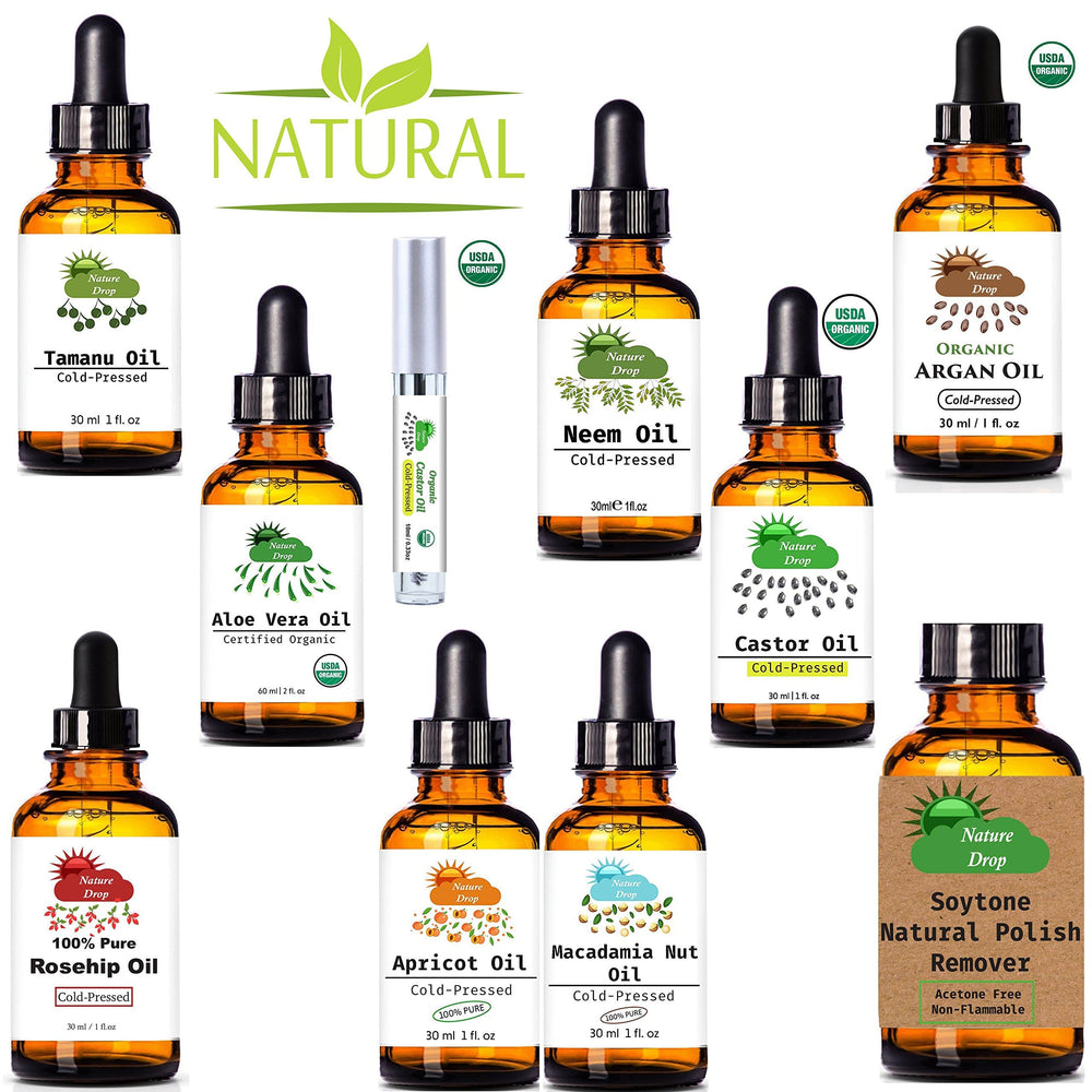 Nature Drop huile de ricin, soin cils et sourcils pour une apparence plus dense.