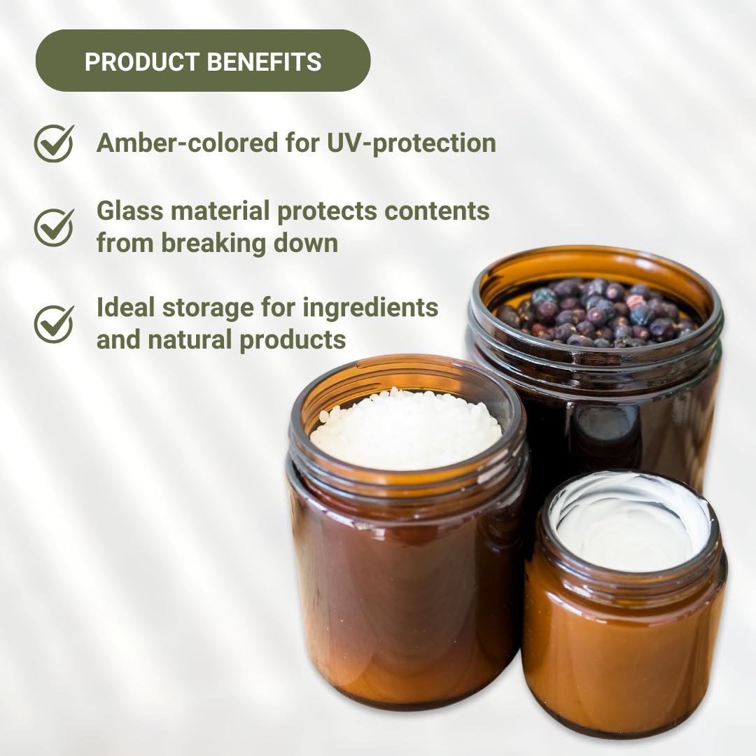 Bocal ambré Nature Packaged 2 oz avec protection UV.