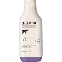 Nature par Canus, gel douche lavande en bouteille, hydratation douce pour la peau au quotidien