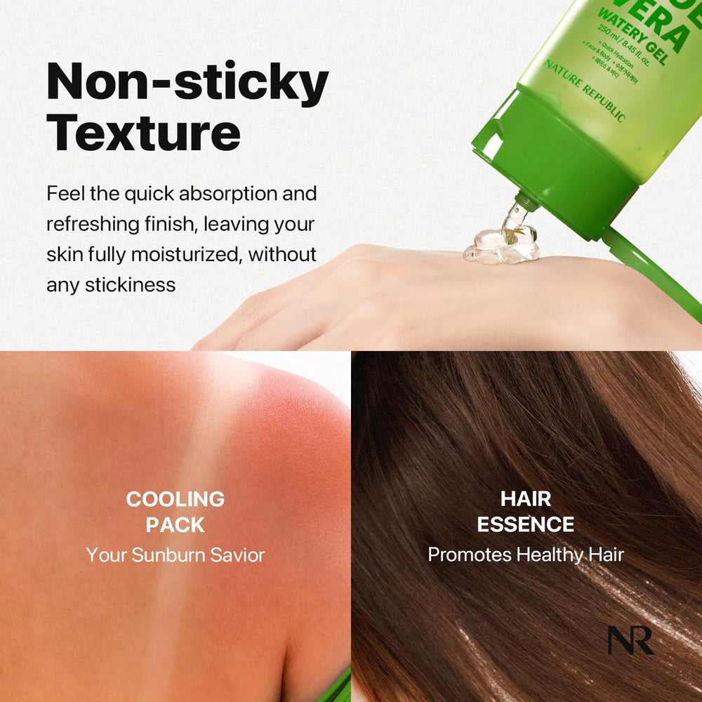 Nature Republic Gel Aloe Vera 92% texture légère absorption rapide
