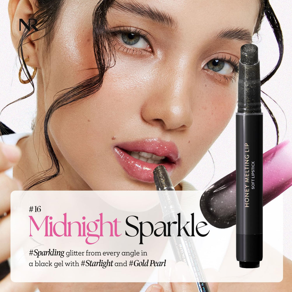 Nature Republic Honey Melting Lip Glitter offre gloss volumisant léger et éclat durable.