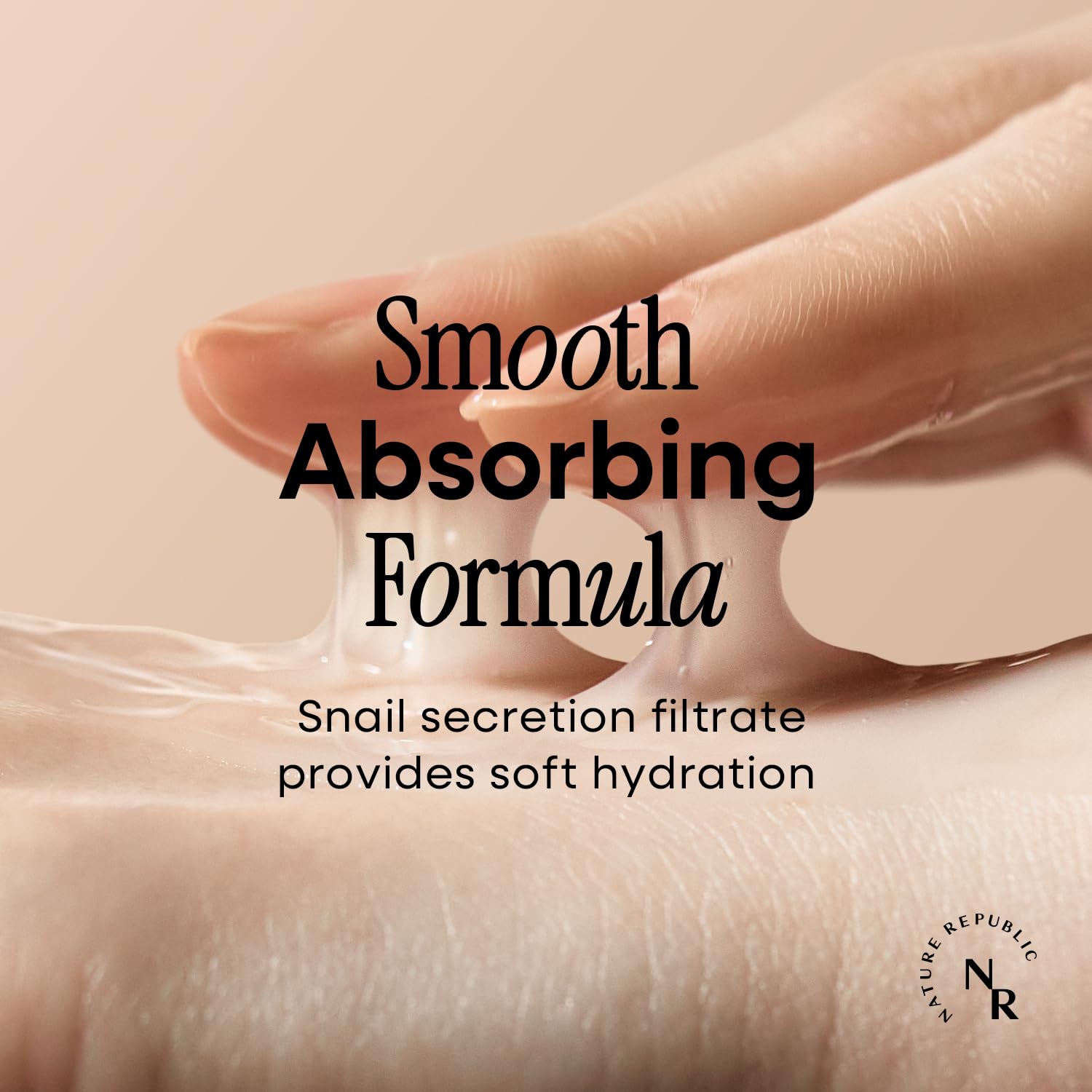 Absorption rapide de lémulsion Nature Republic Snail Mucin Emulsion sur peau propre